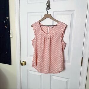 ✧･ﾟcandie’s chevron sleeveless blouse